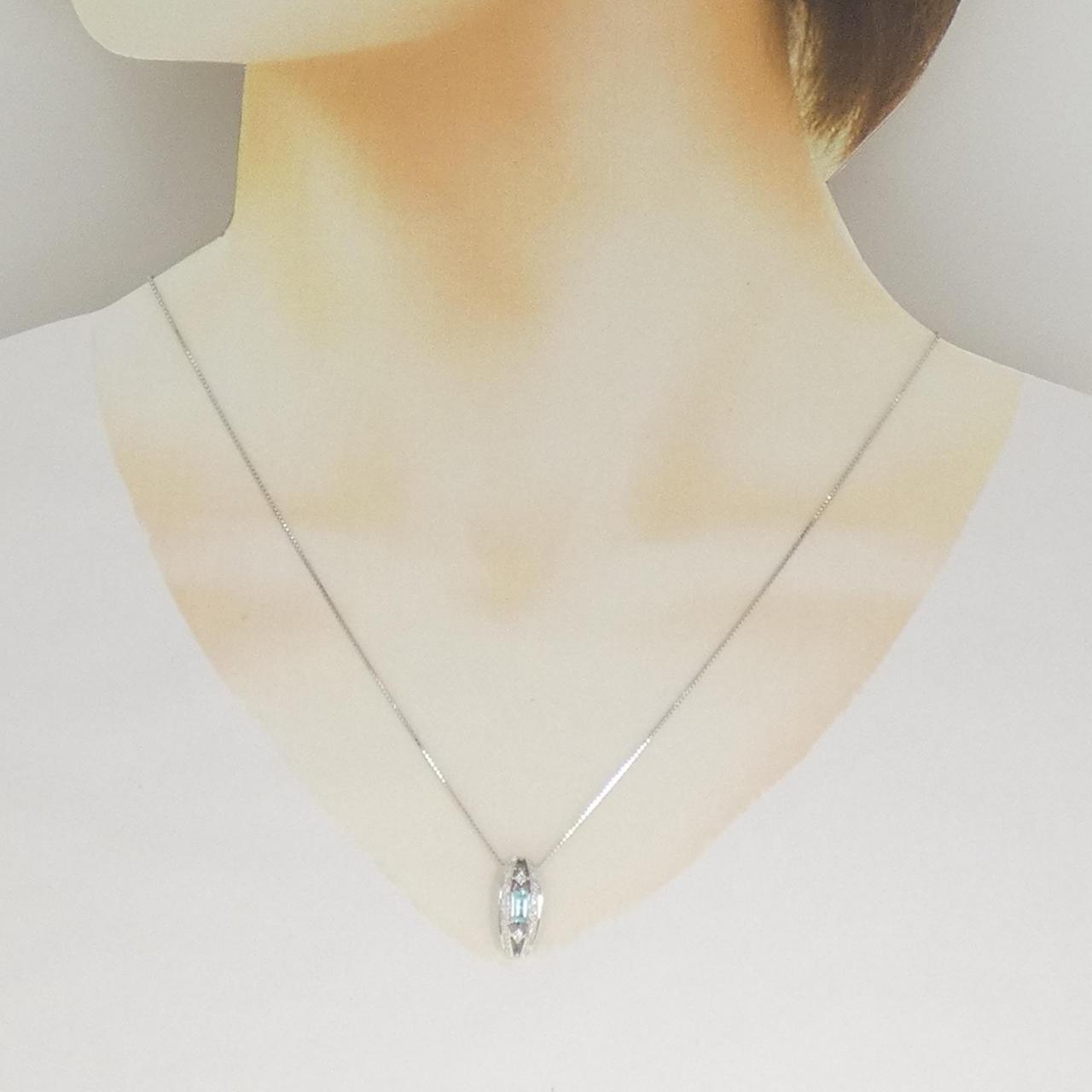 K18WG パライバトルマリン ネックレス 0.30CT