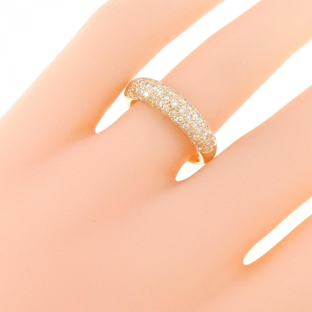 750YG パヴェ ダイヤモンド リング 0.60CT