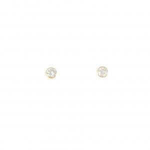 K18YG ソリティア ダイヤモンド ピアス 0.20CT