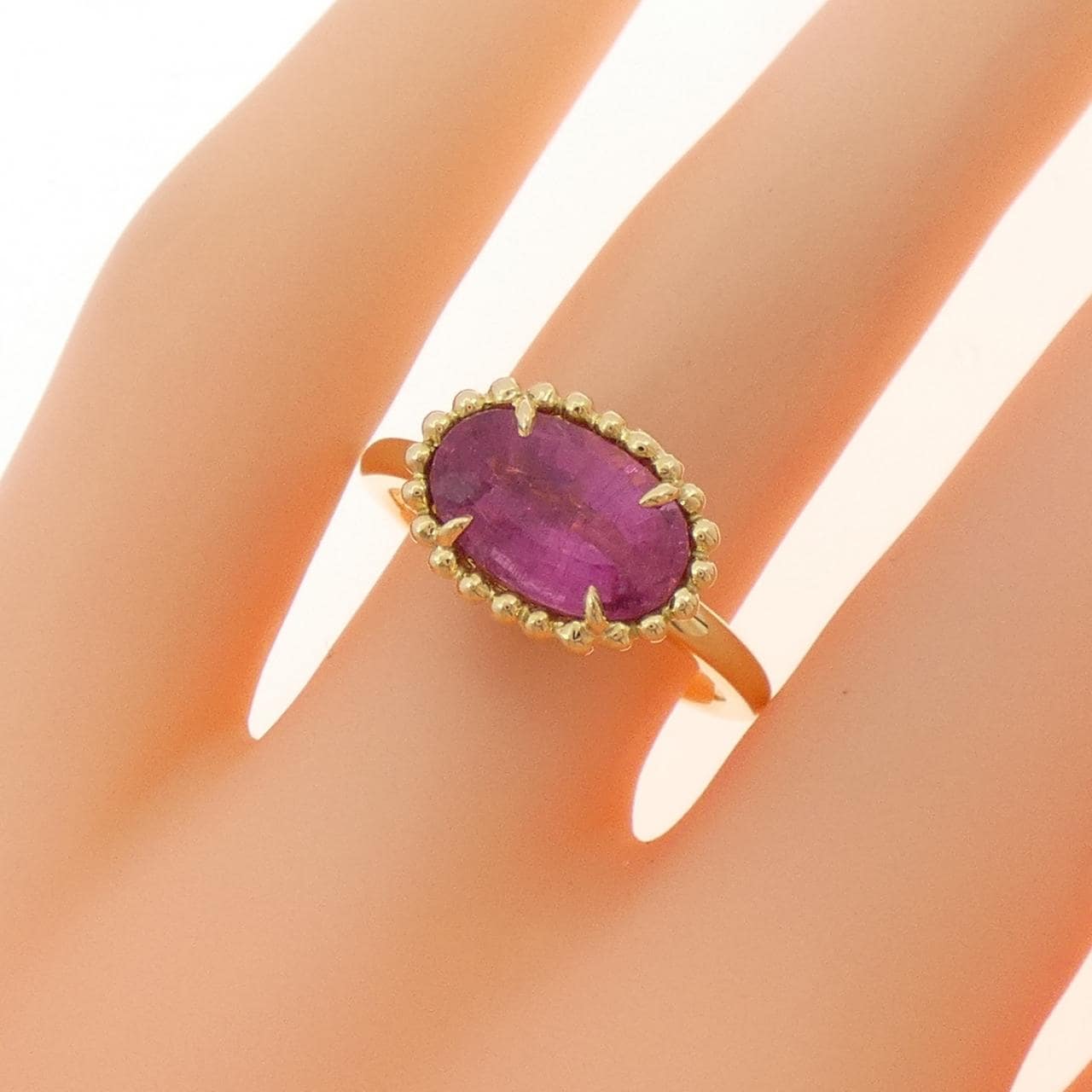 K18YG トルマリン リング 2.16CT