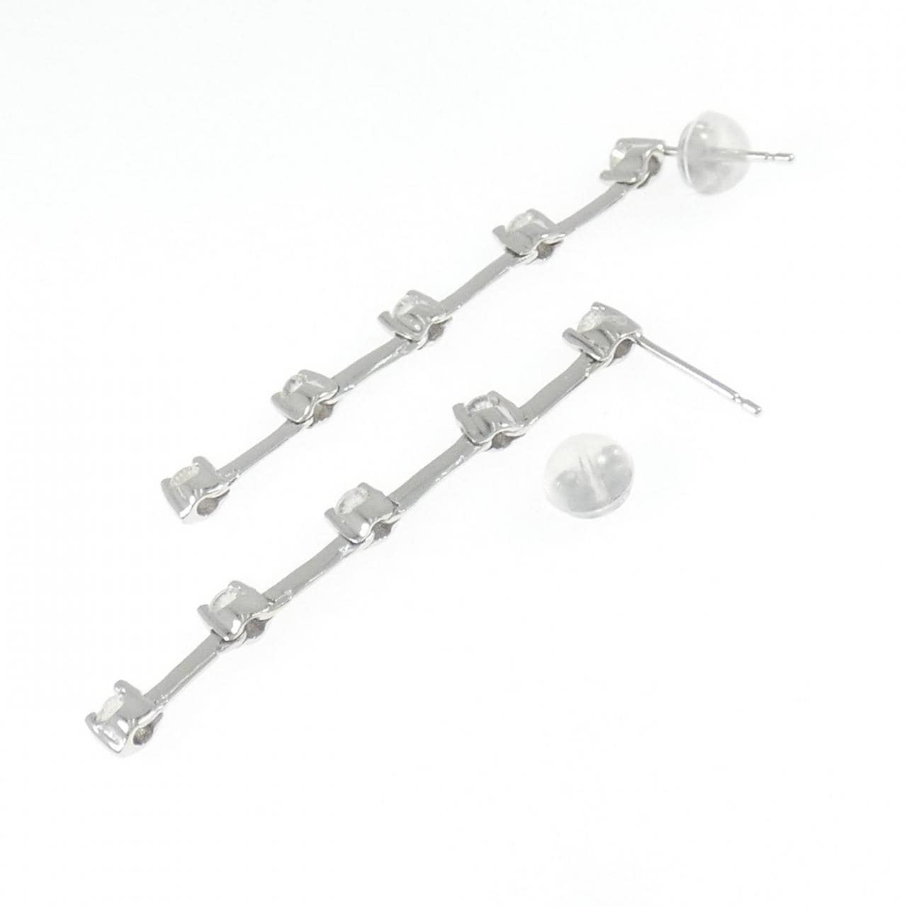 K18WG ダイヤモンド ピアス 0.50CT