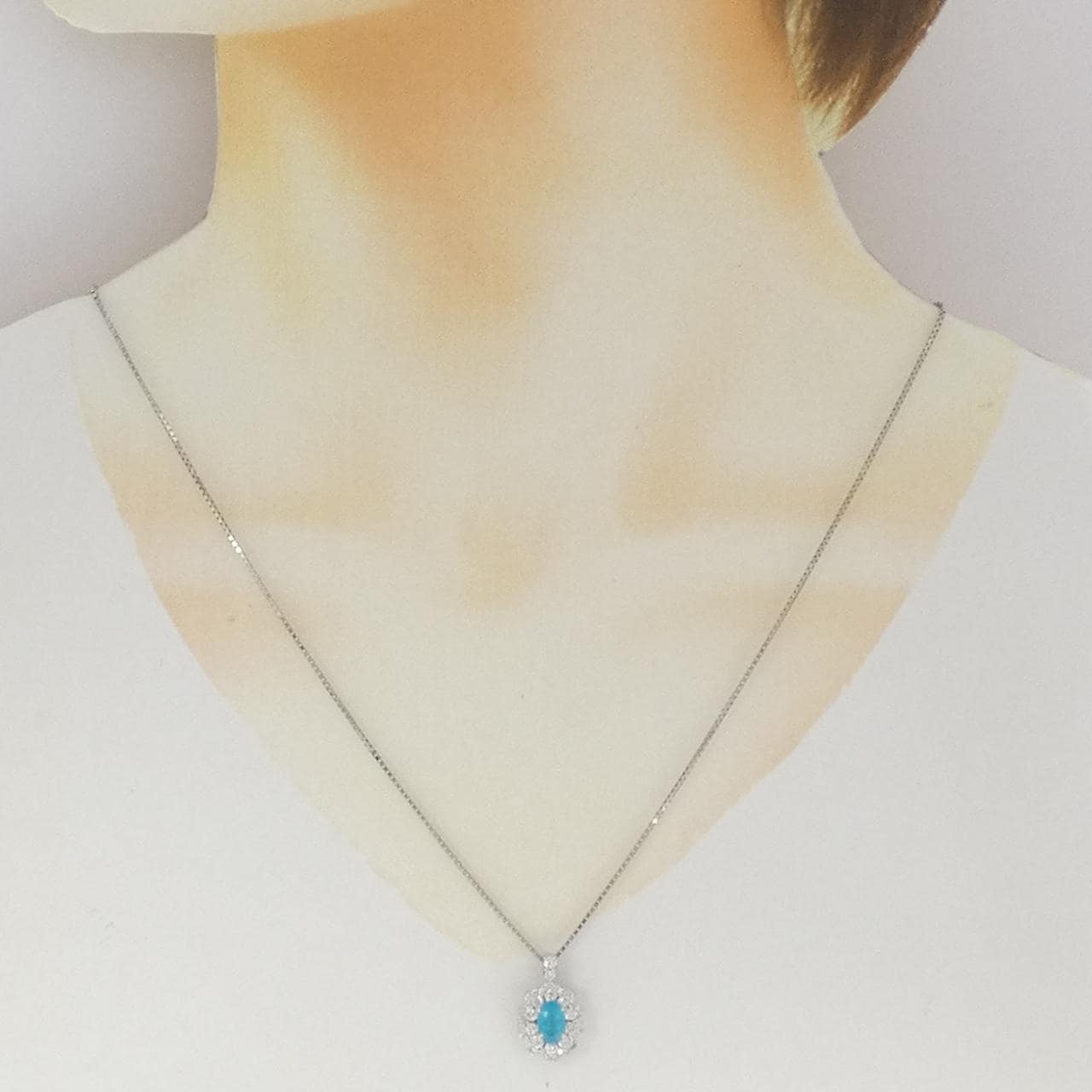 PT900/PT850 パライバトルマリン ネックレス 0.77CT