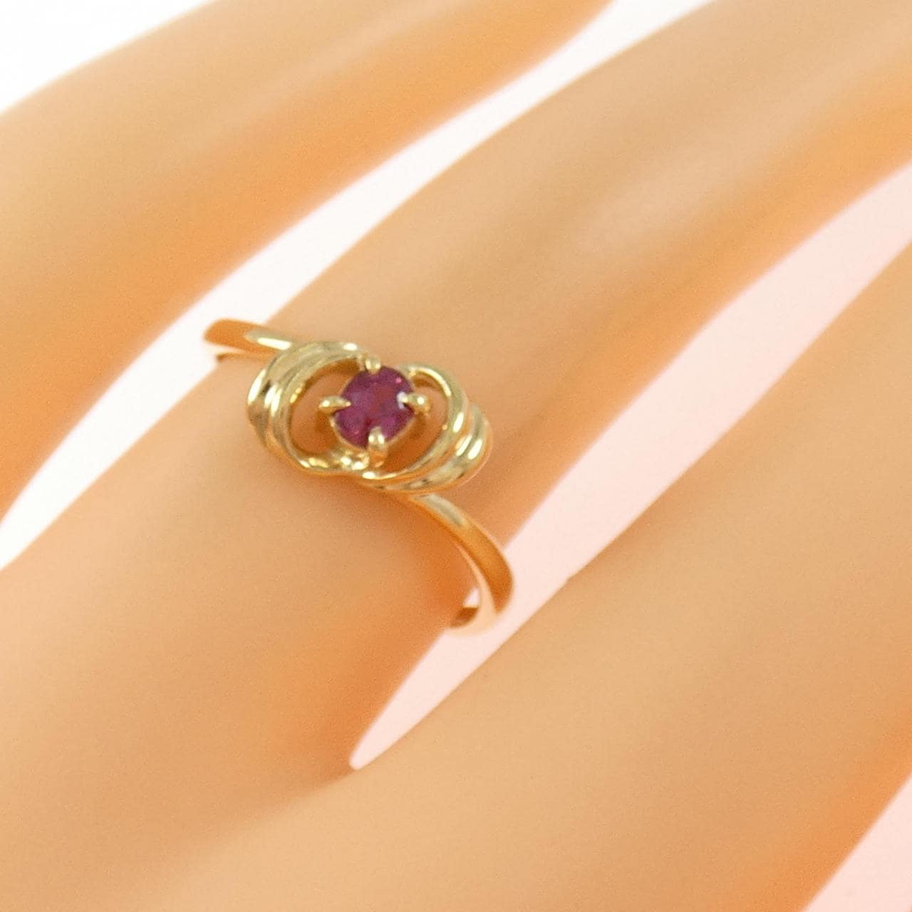 K18YG ルビー リング