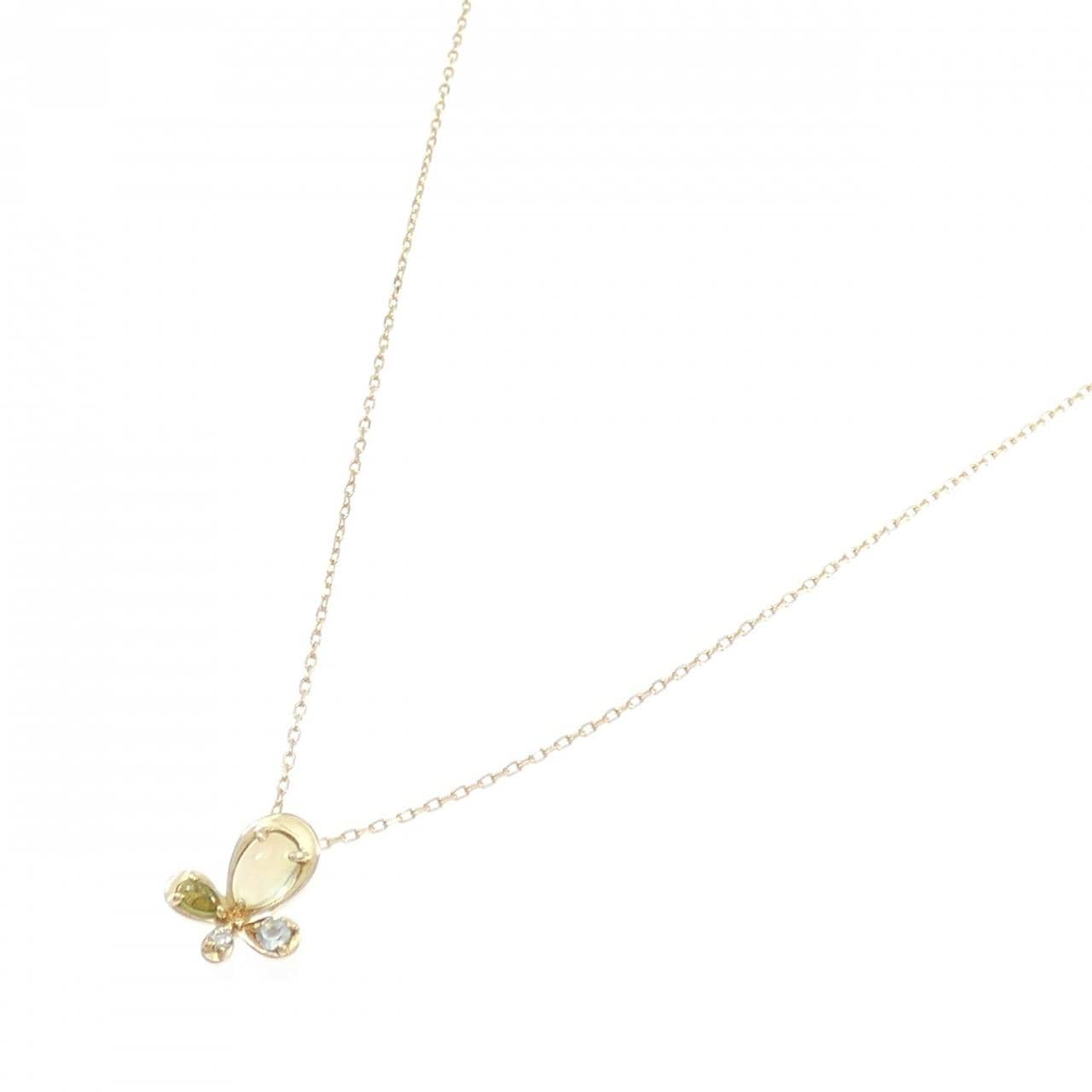 K18YG カラーストーン ネックレス