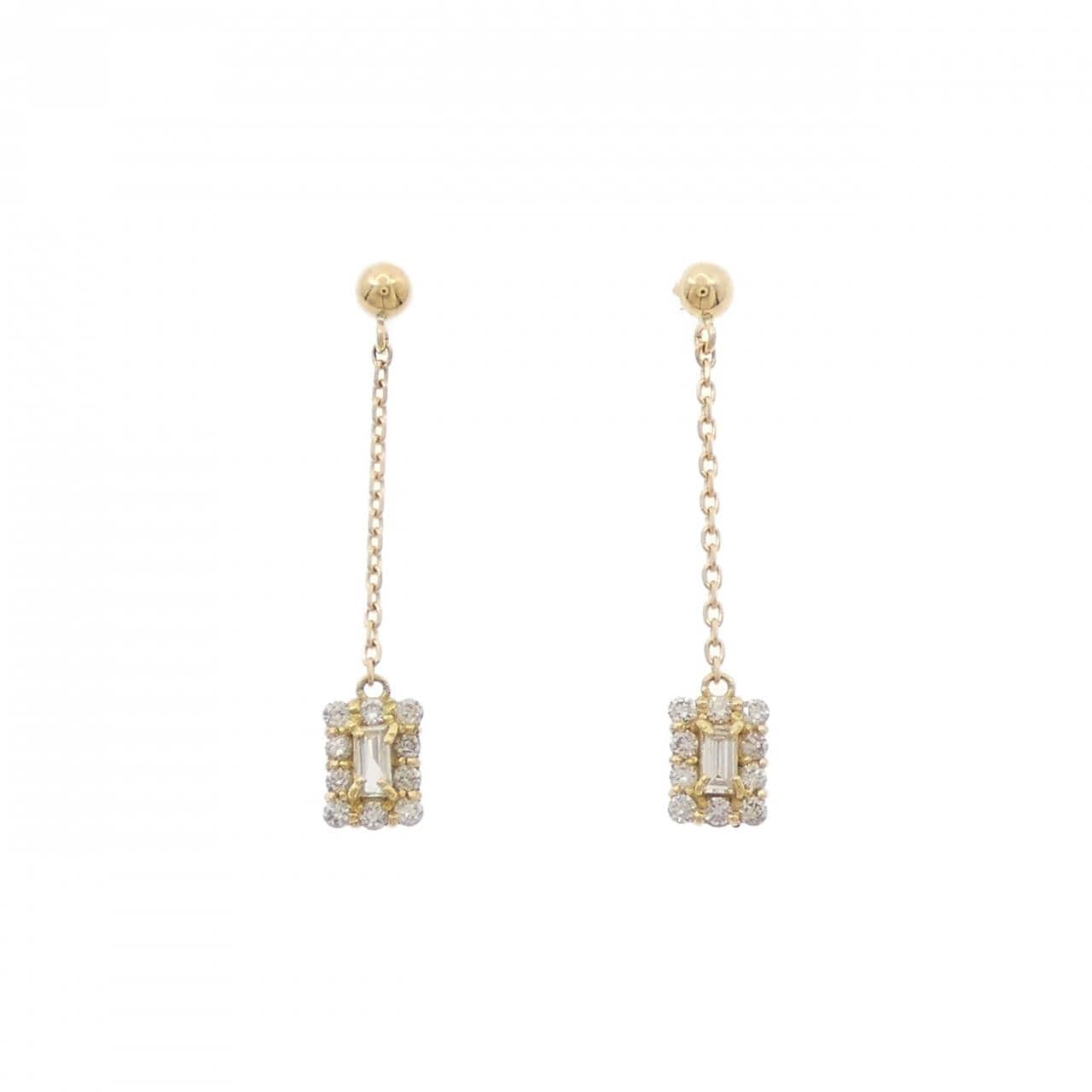 【新品】K18YG ダイヤモンド ピアス 0.20CT