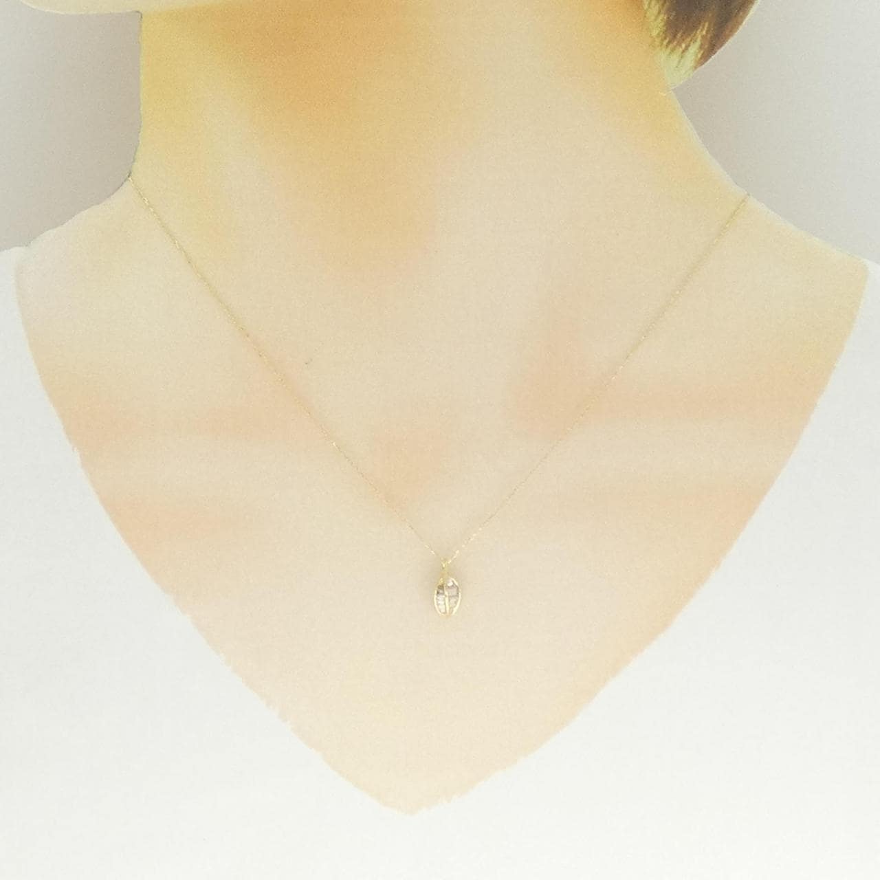 K18YG ダイヤモンド ネックレス 0.15CT
