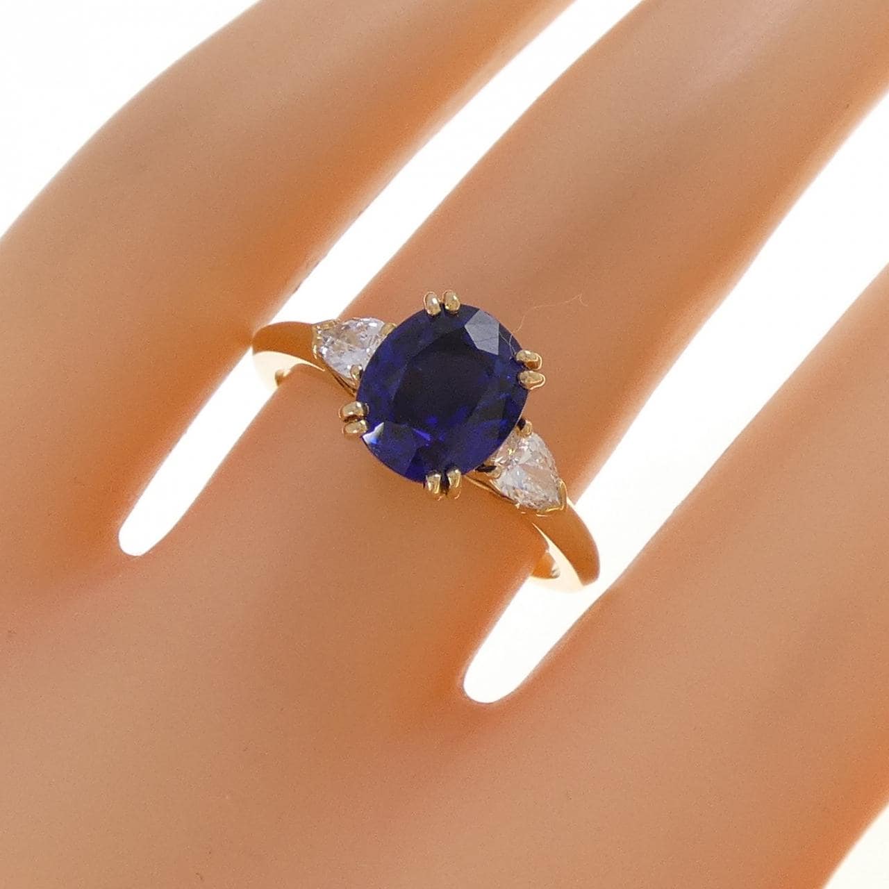 ブシュロン 非加熱 サファイヤ リング ビルマ産