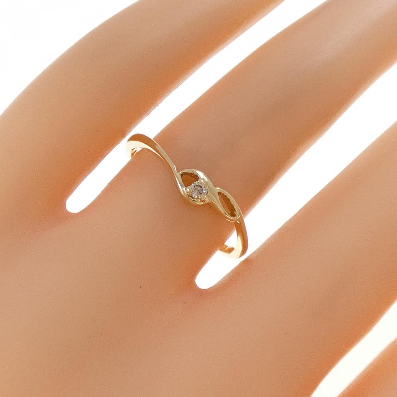 K18YG ダイヤモンド リング 0.03CT