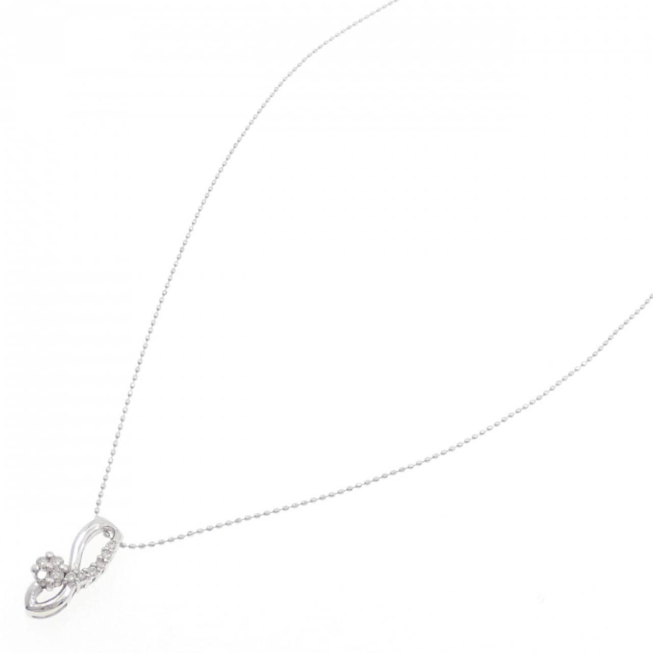 K18WG ダイヤモンド ネックレス 0.15CT