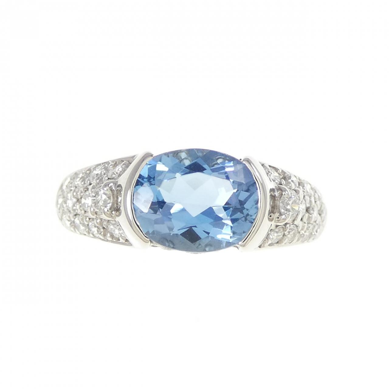 PT900 アクアマリン リング 1.54CT