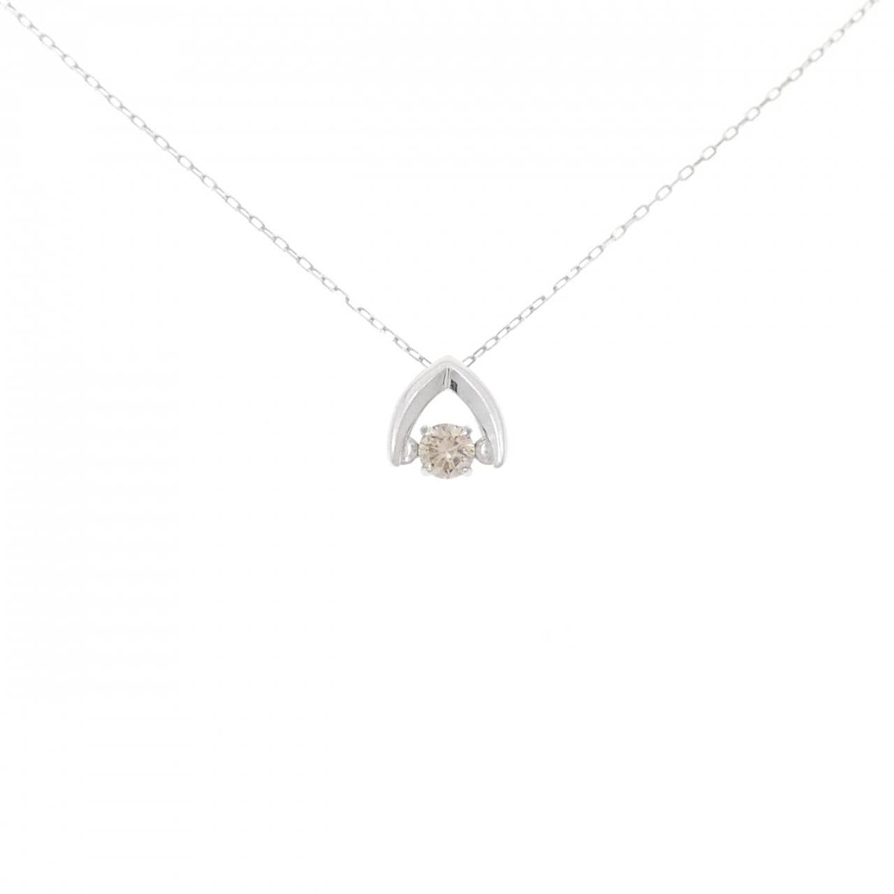 K18WG ダイヤモンド ネックレス 0.10CT