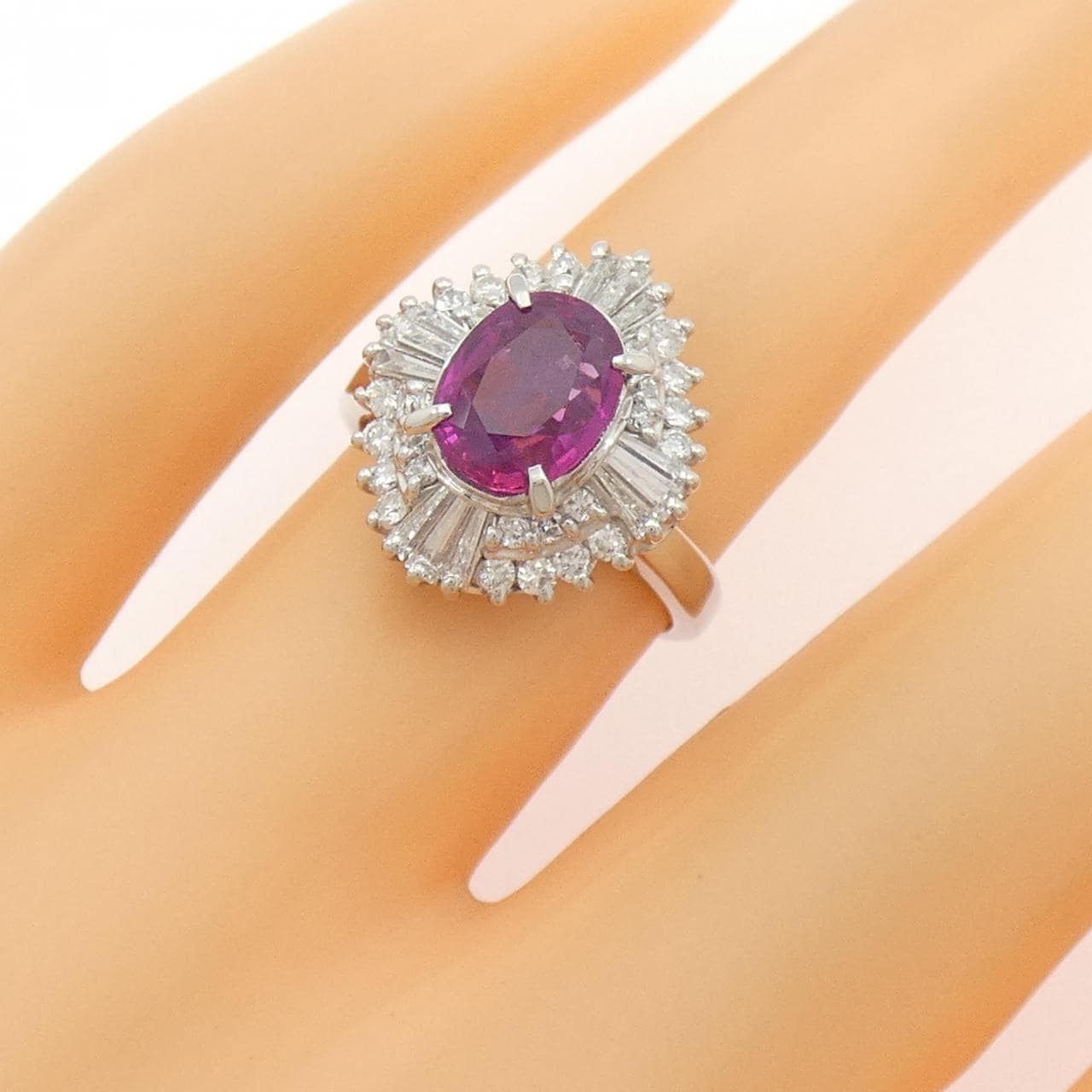 PT900 ルビー リング 1.522CT