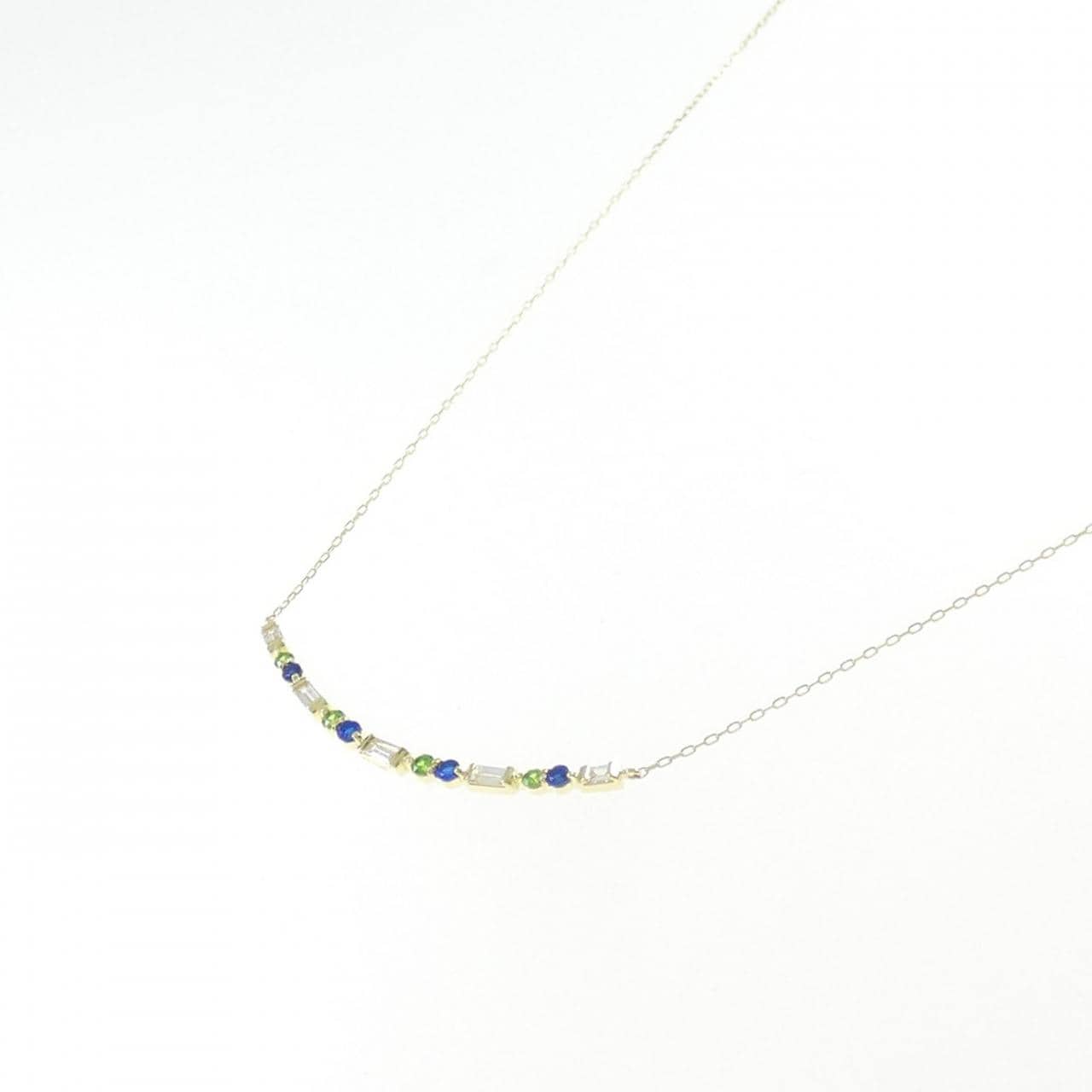 [BRAND NEW] K18YG colored stone necklace