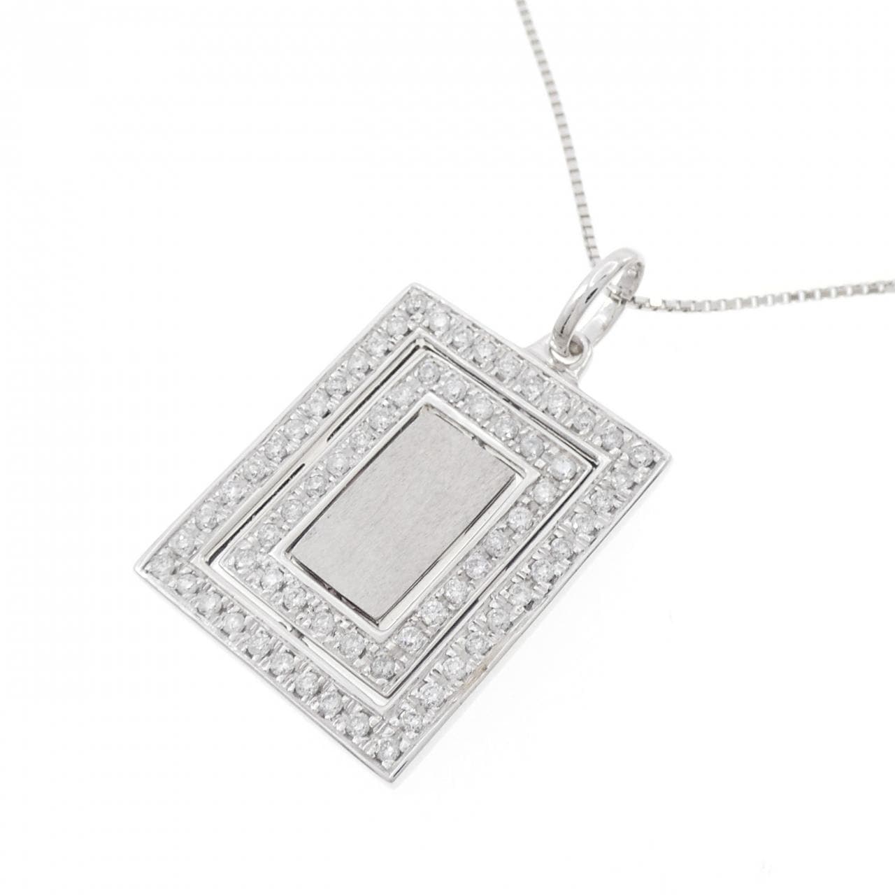 K18WG ダイヤモンド ネックレス 0.55CT