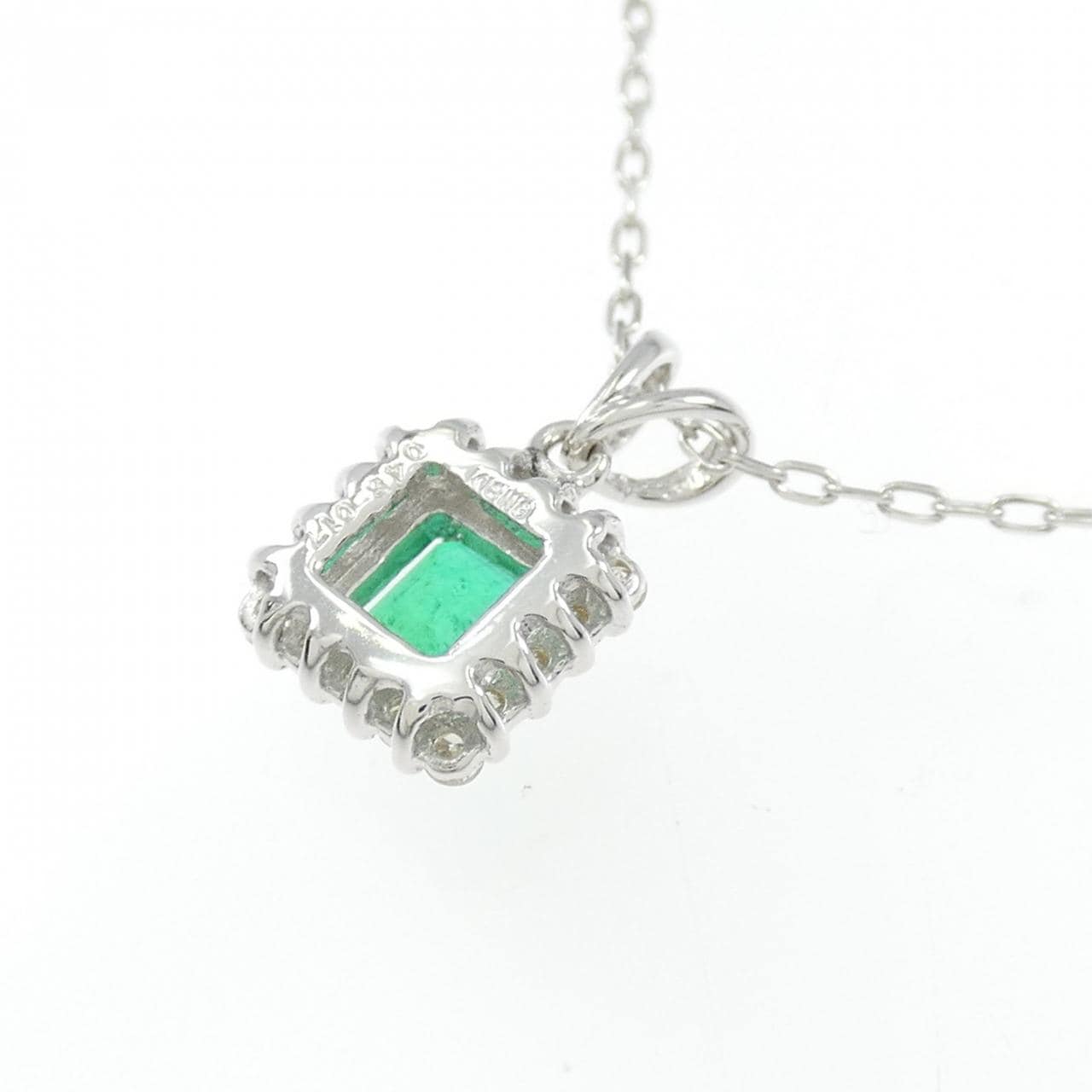 K18WG エメラルド ネックレス 0.45CT