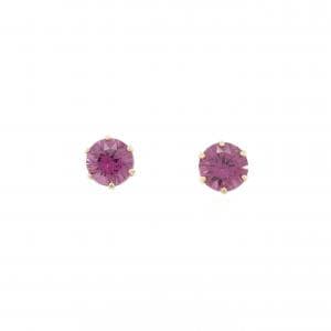 K18YG ガーネット ピアス 1.86CT