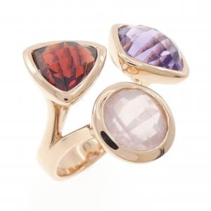 K18PG カラーストーン リング