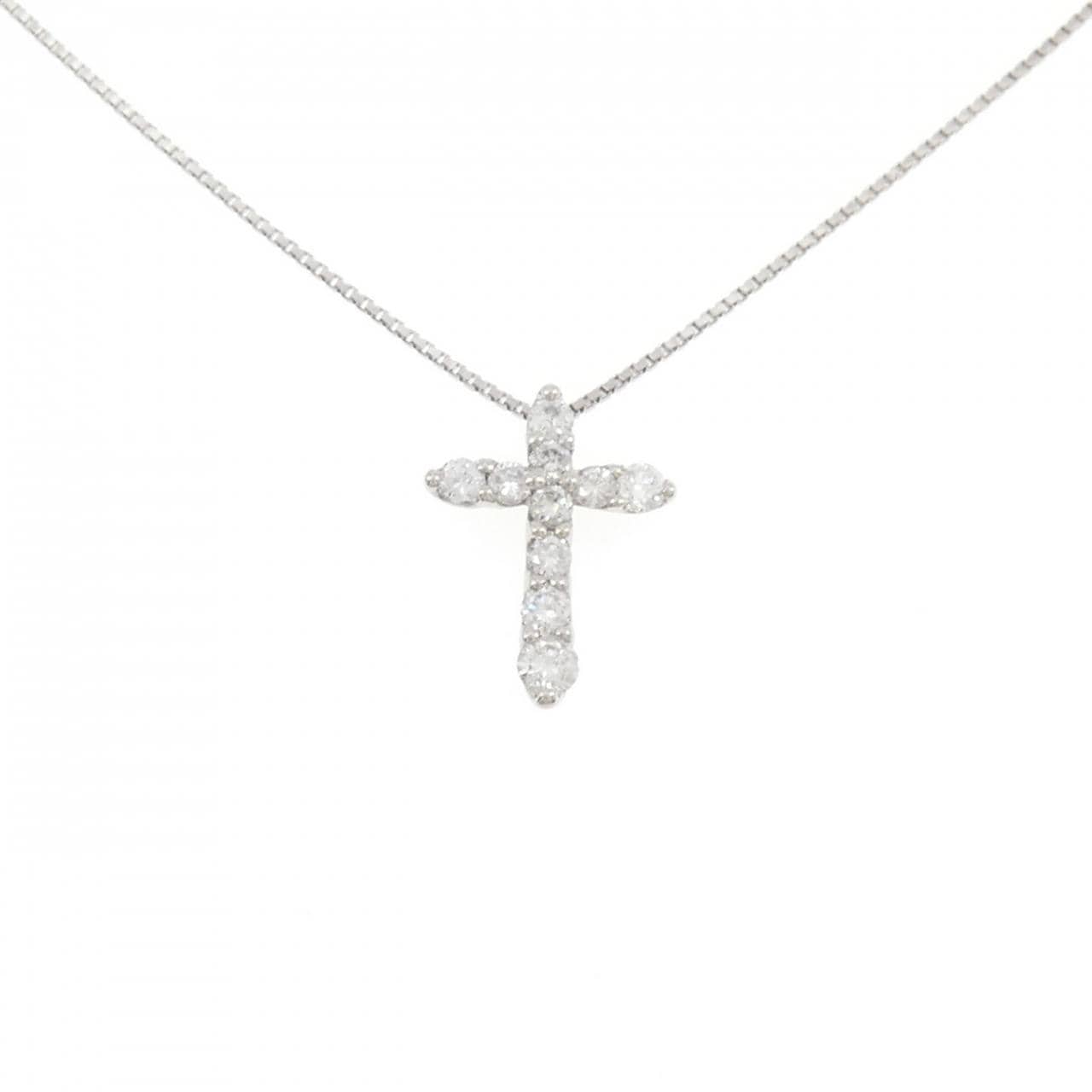 PT900/PT850 クロス ダイヤモンド ネックレス 1.00CT