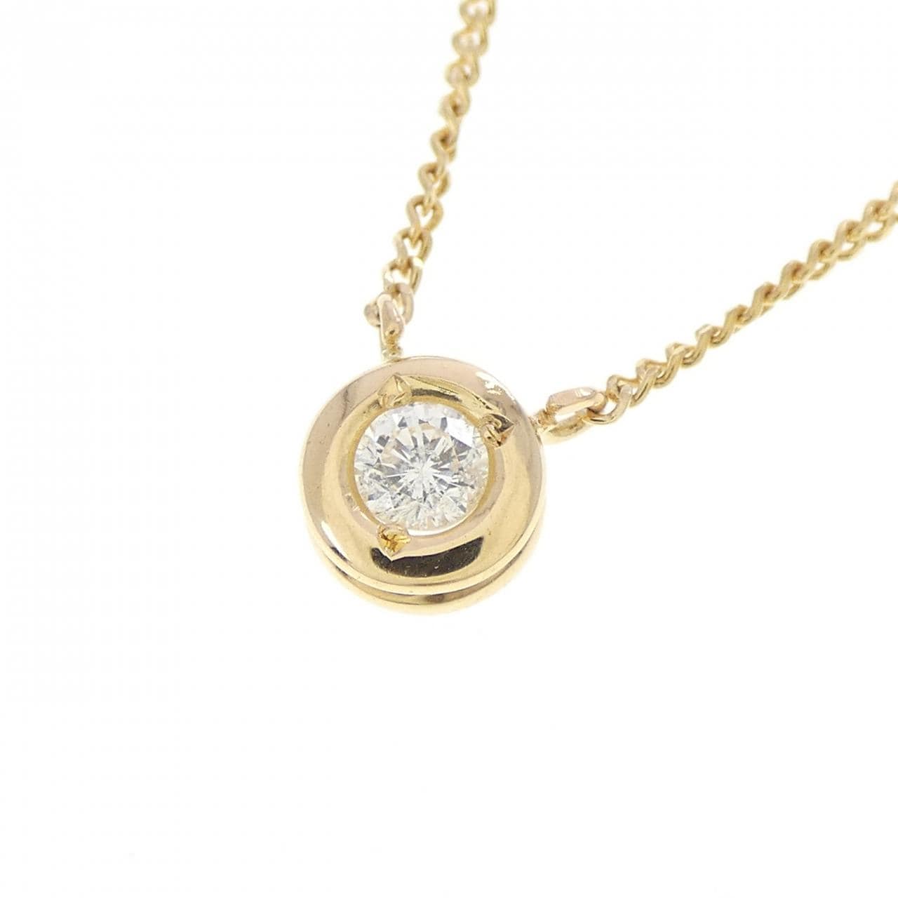 K18YG ダイヤモンド ネックレス 0.1CT