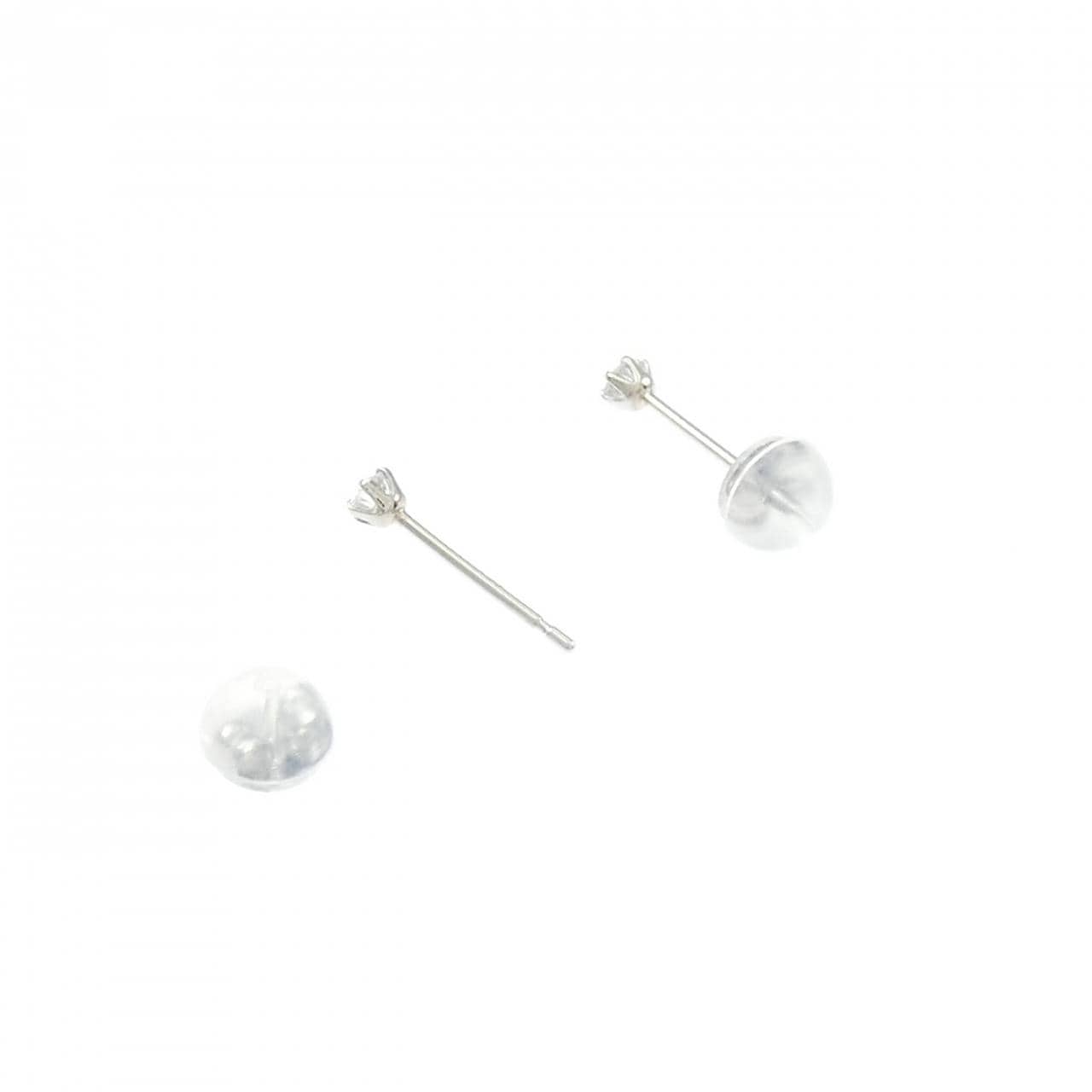 PT900 ソリティア ダイヤモンド ピアス 0.10CT
