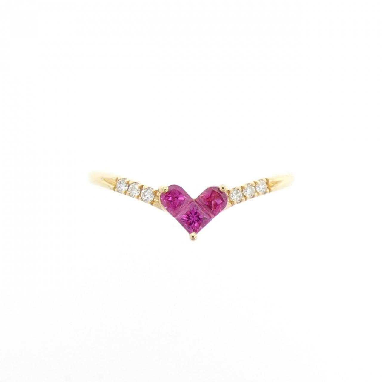 スタージュエリー ミステリアスハート ピンキーリング 0.15CT