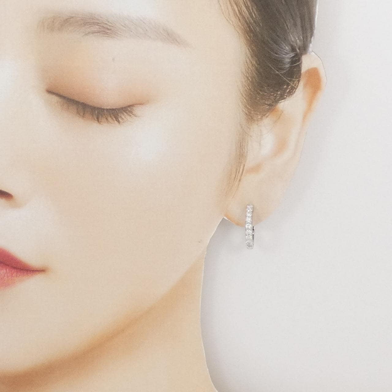 PT900 ダイヤモンド ピアス 0.35CT 片耳