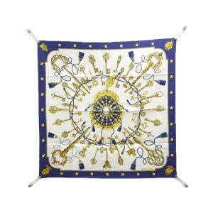 エルメス LES CLES カレ スカーフ