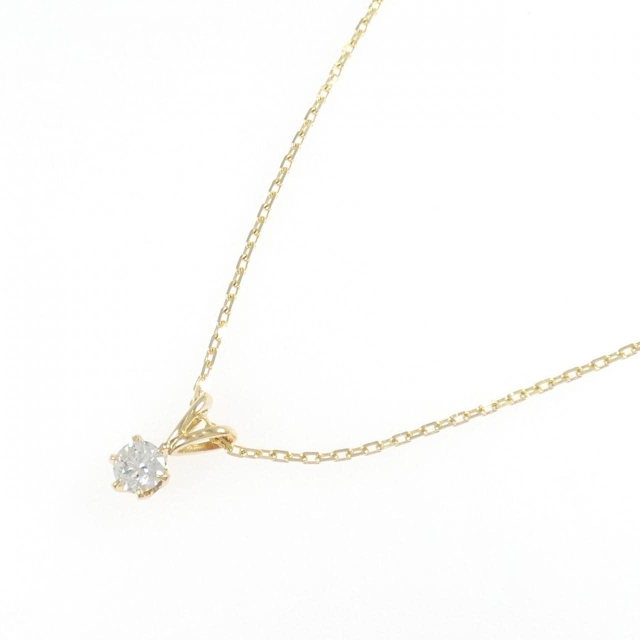 18K Yellow Gold Diamond Necklace 0.3705CT