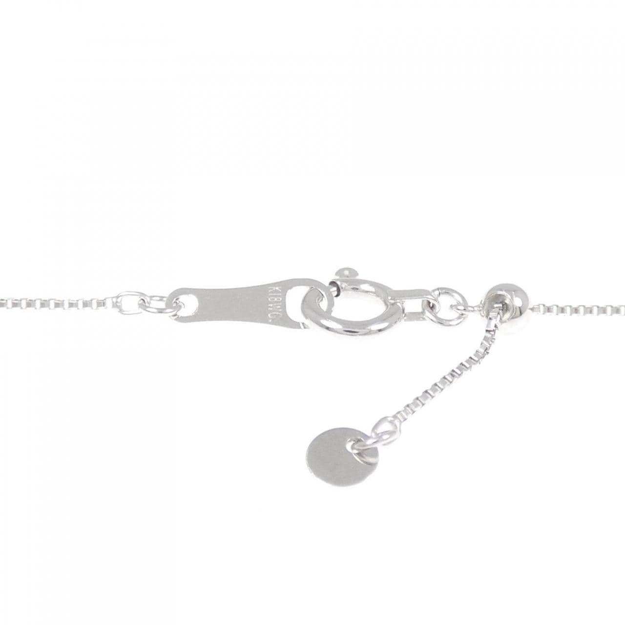 K18WG 2WAY ハート ダイヤモンド ネックレス 0.05CT