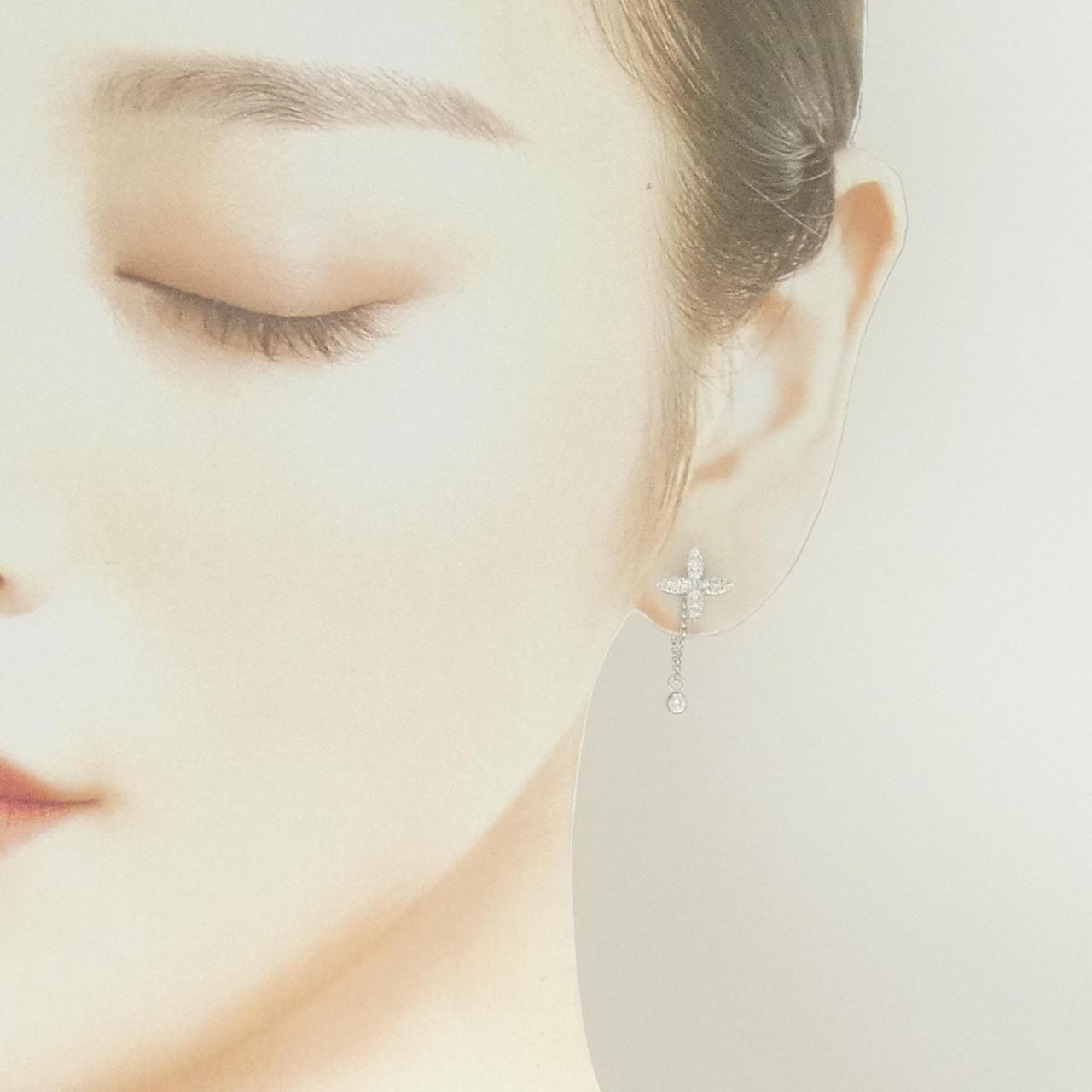 K18WG ダイヤモンド ピアス 0.34CT