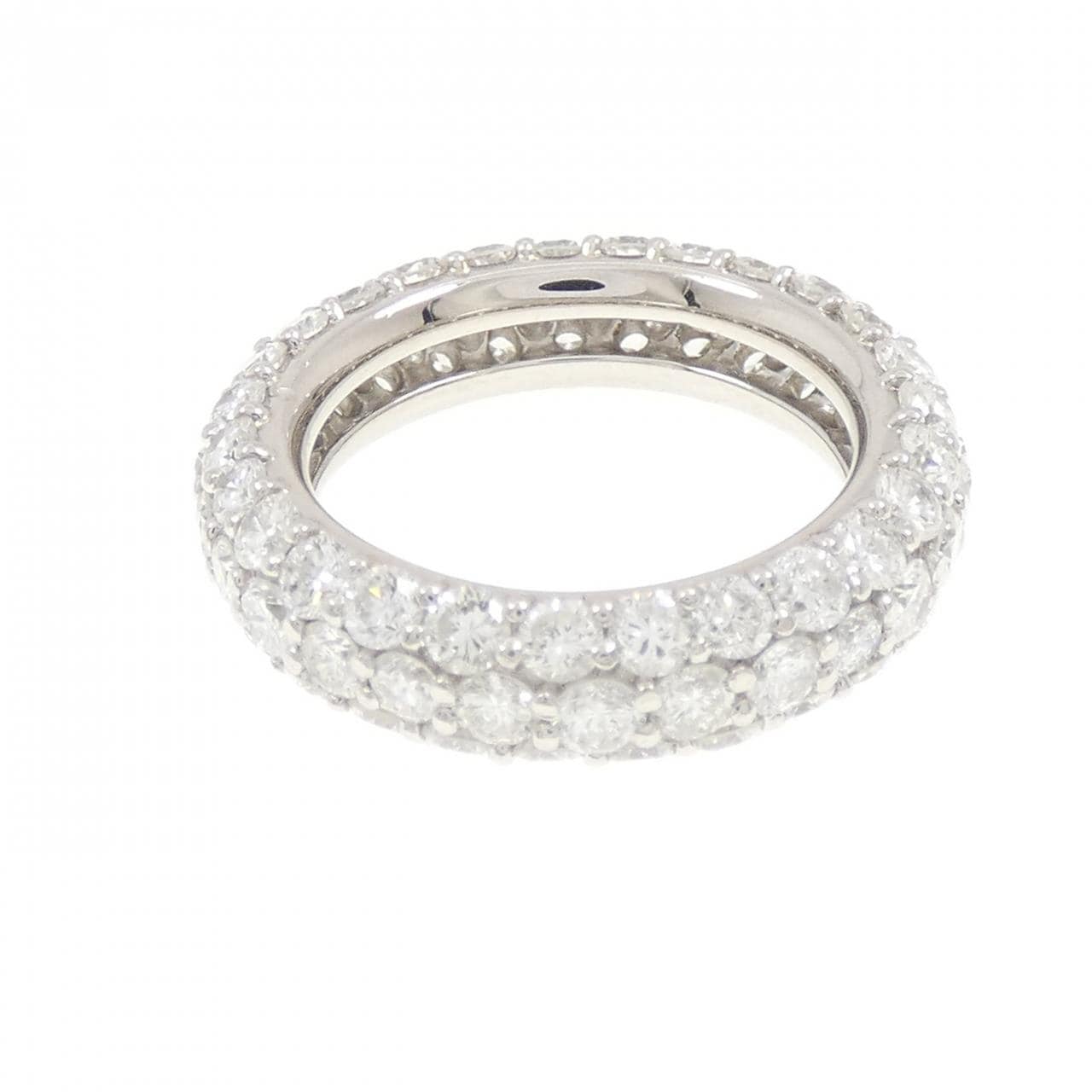 PT900 フルエタニティ ダイヤモンド リング 4.13CT