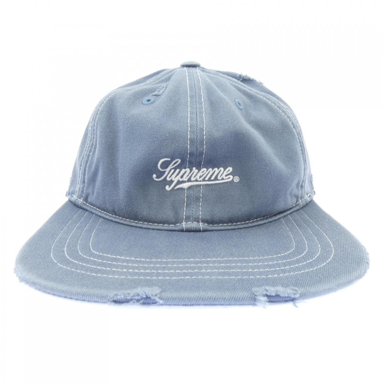 シュプリーム SUPREME DISTRESSED SCRIPT 6- キャップ