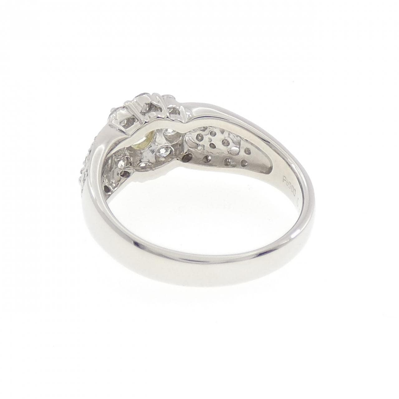 PT900 フラワー ダイヤモンド リング 0.453CT