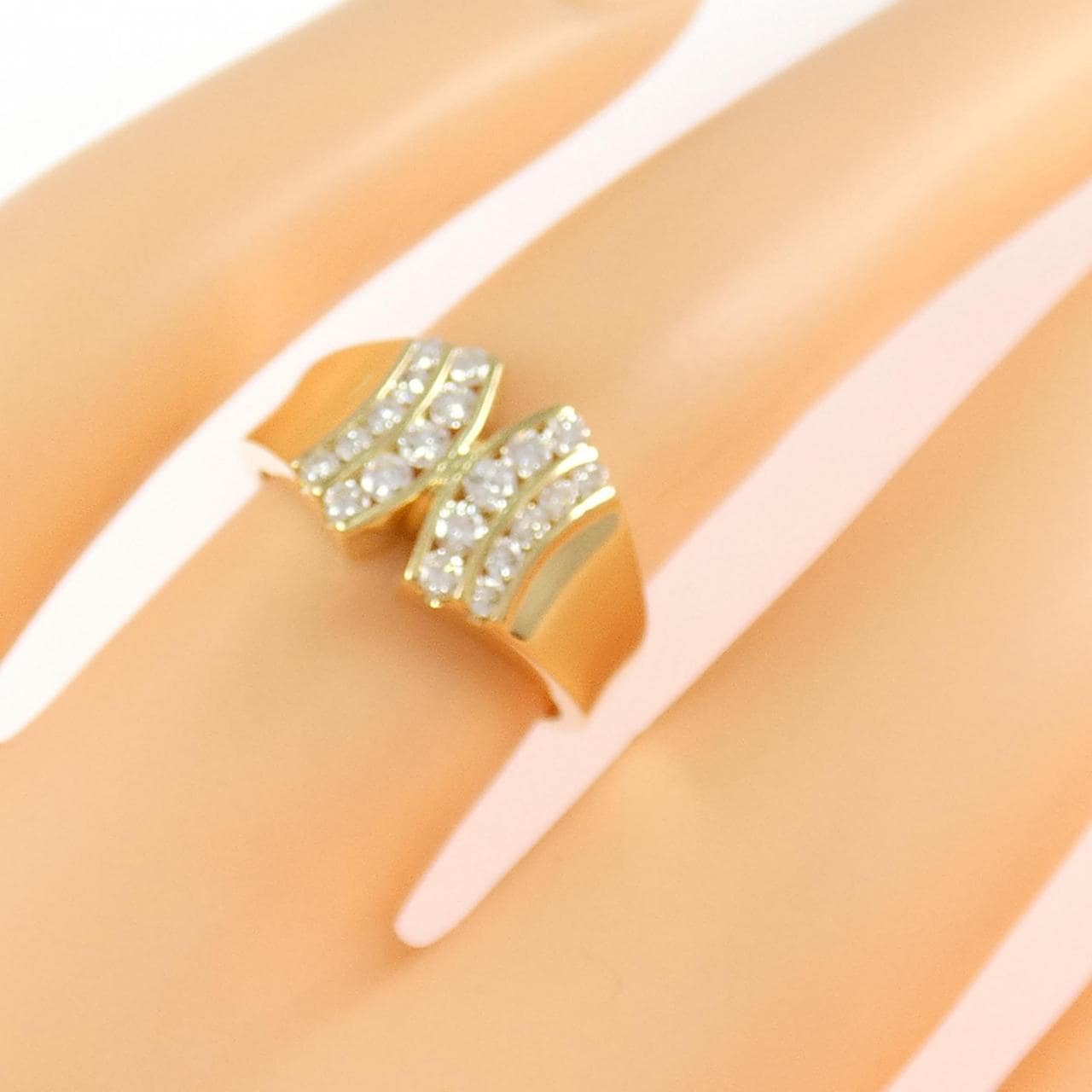 K18YG ダイヤモンド リング 0.38CT