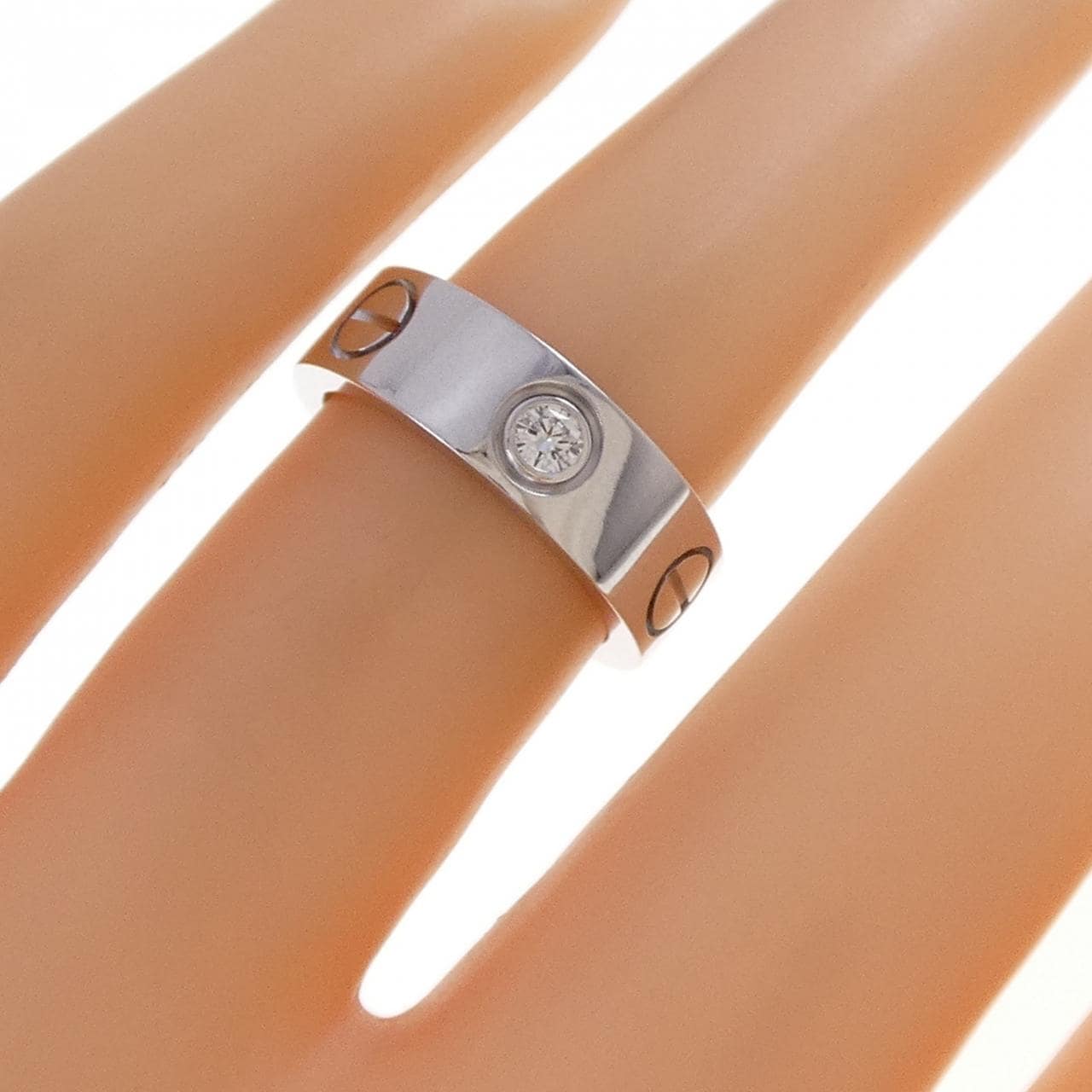 カルティエ ラブ ハーフダイヤ リング