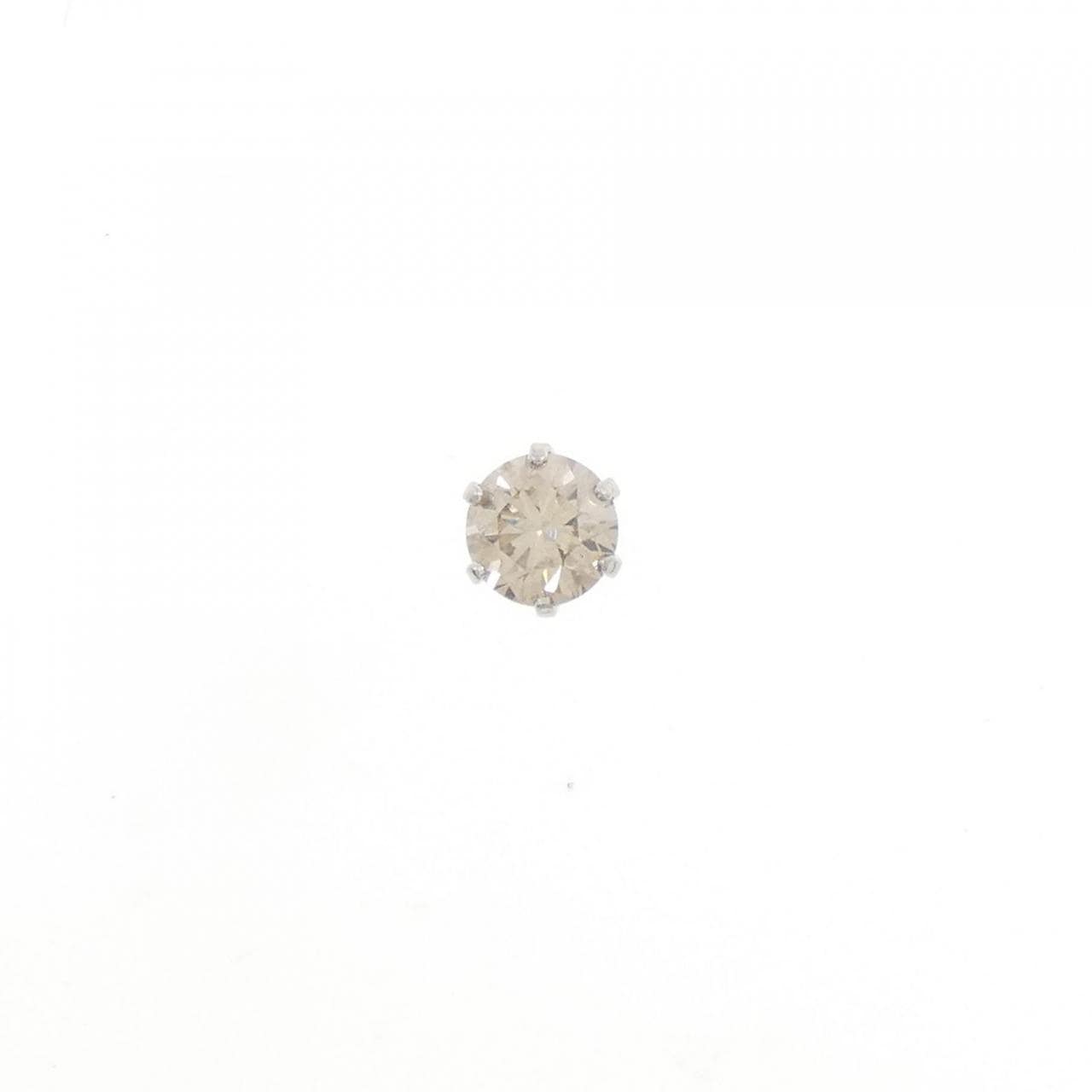 PT ソリティア ダイヤモンド ピアス 0.8CT 片耳