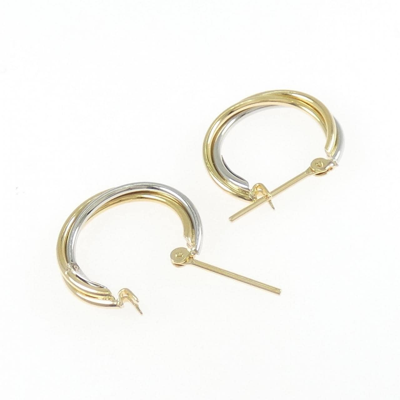 K18YG/PT900 フープ ピアス