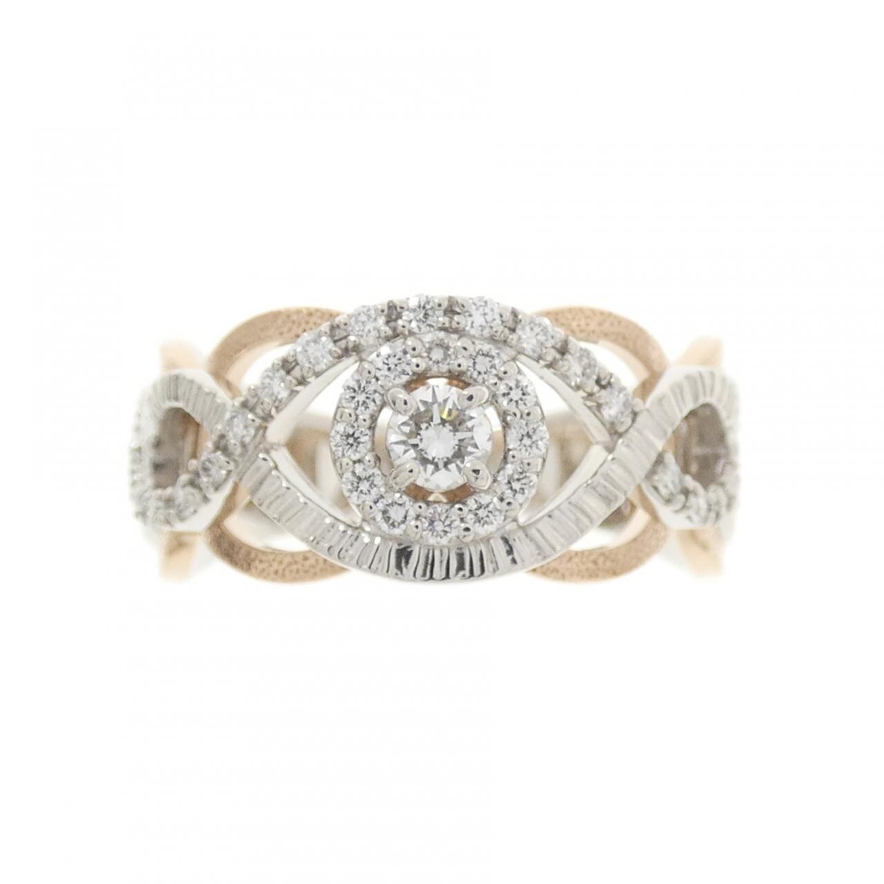 PT900/K18PG ダイヤモンド リング 0.30CT