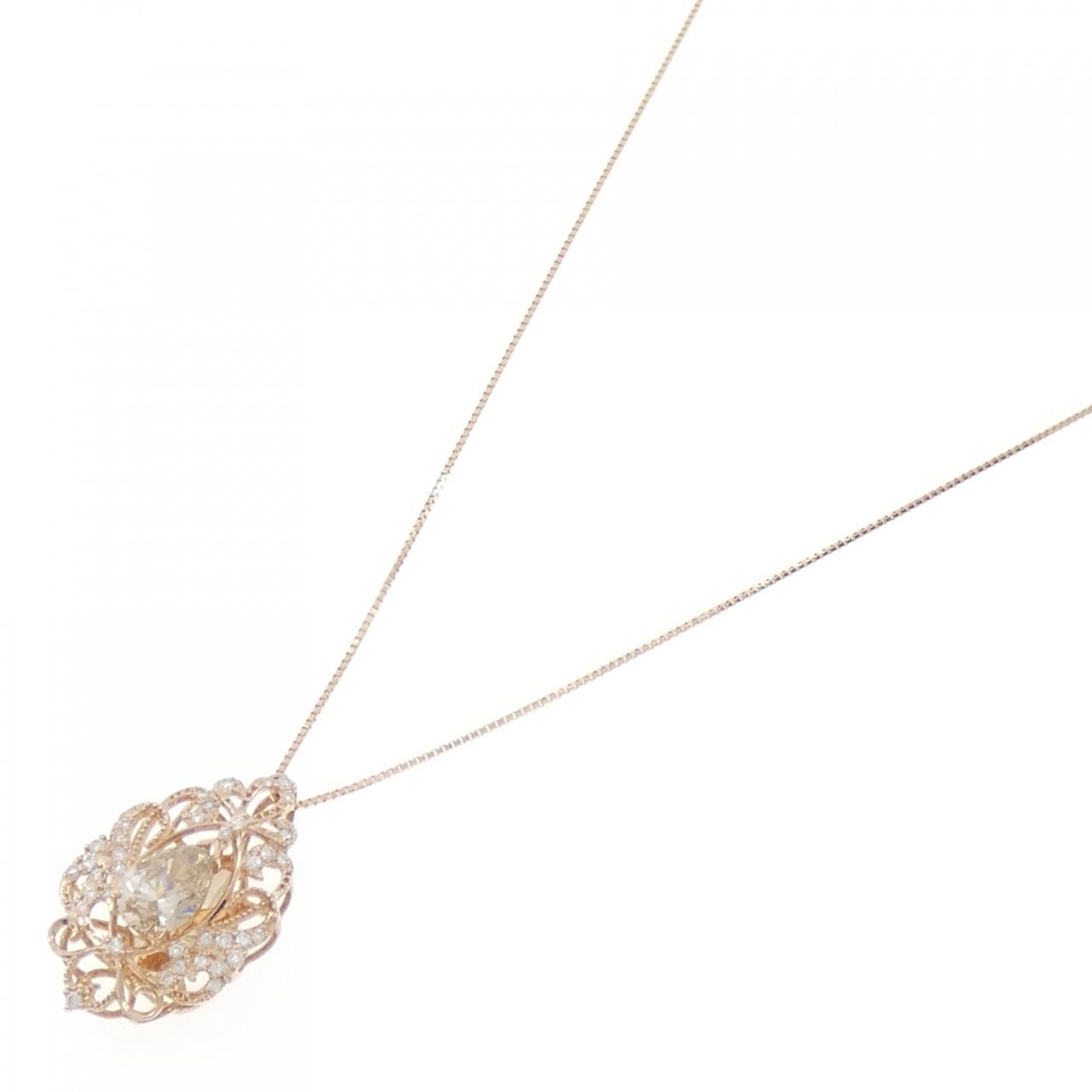 K18PG ダイヤモンド ネックレス 1.24CT