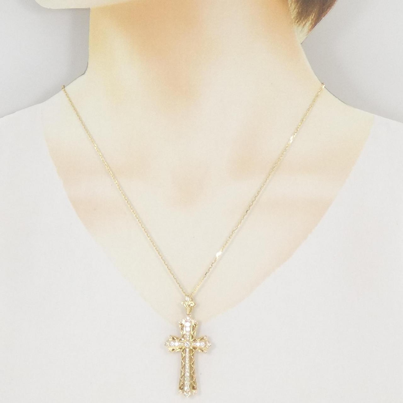 ユキザキ ヨビコ クロス ダイヤモンド ネックレス 0.80CT