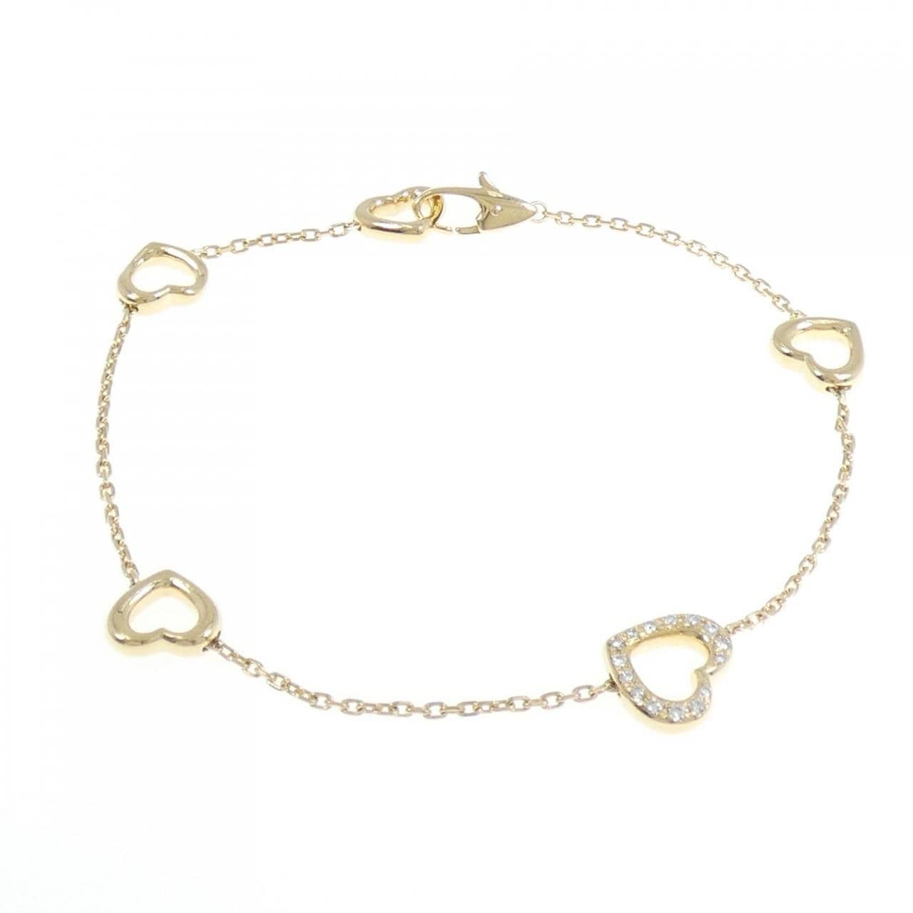 ポンテヴェキオ ハート ダイヤモンド ブレスレット 0.11CT