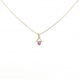 K18YG ルビー ネックレス