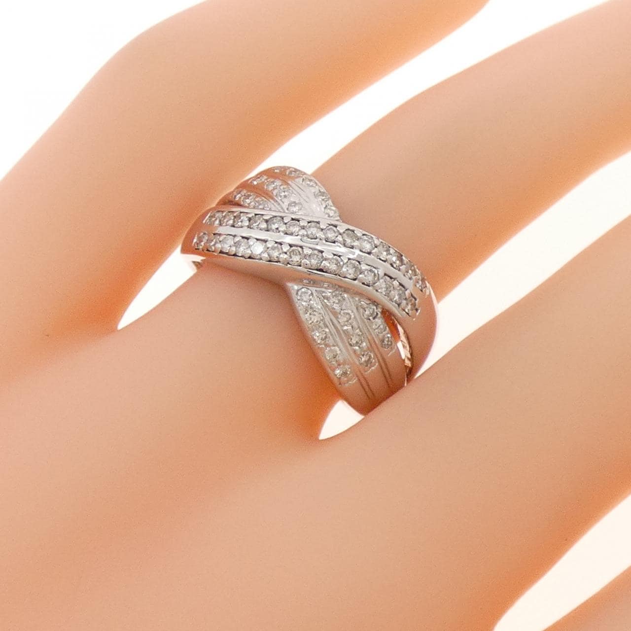 K18WG ダイヤモンド リング 0.50CT