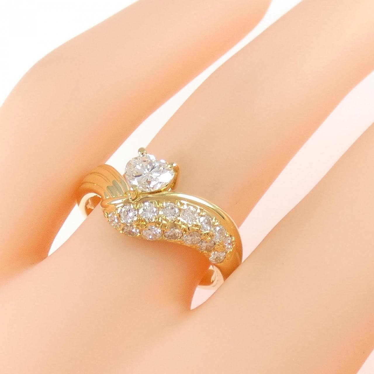 K18YG ダイヤモンド リング 0.48CT
