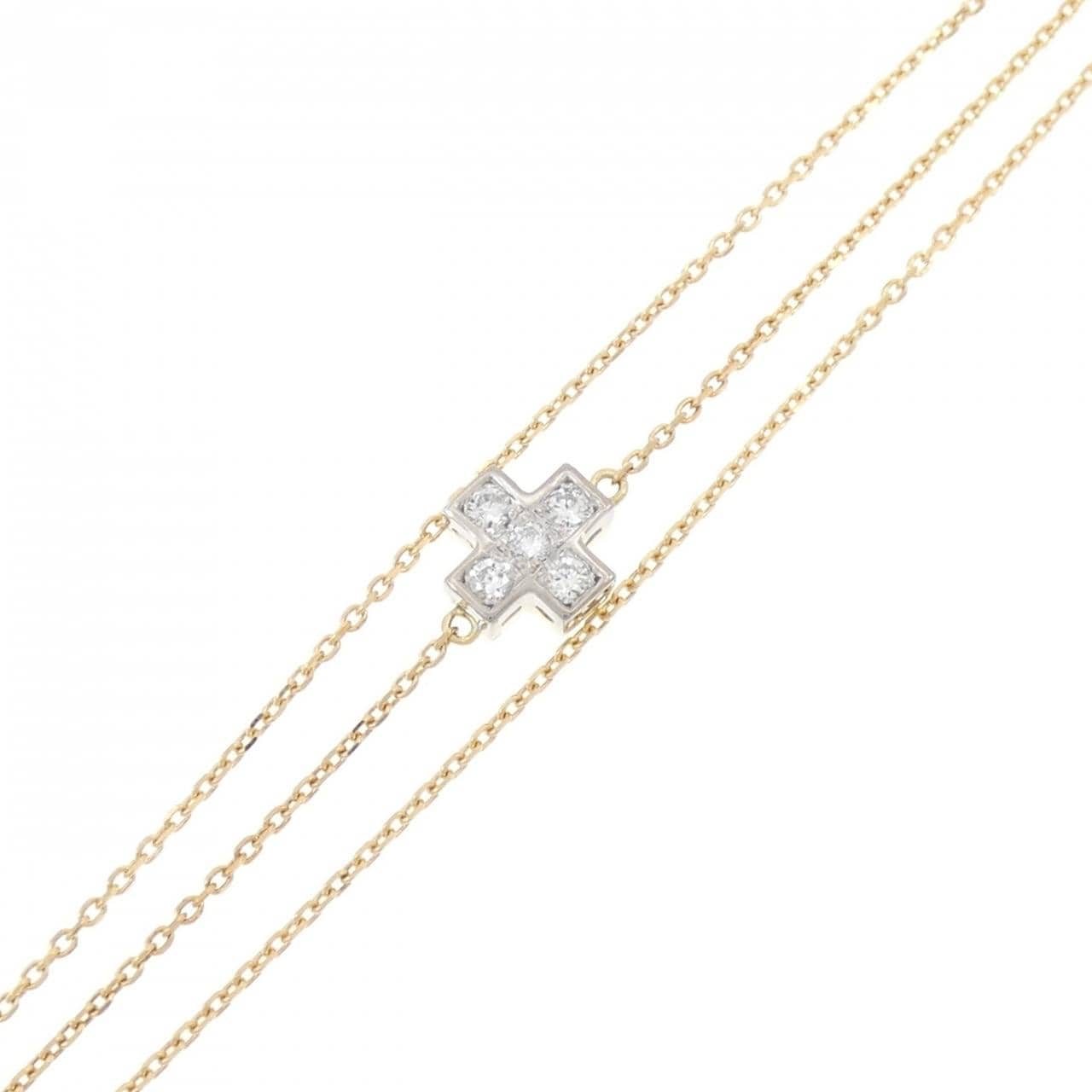 K18YG/K18WG 十字钻石手链 0.13CT