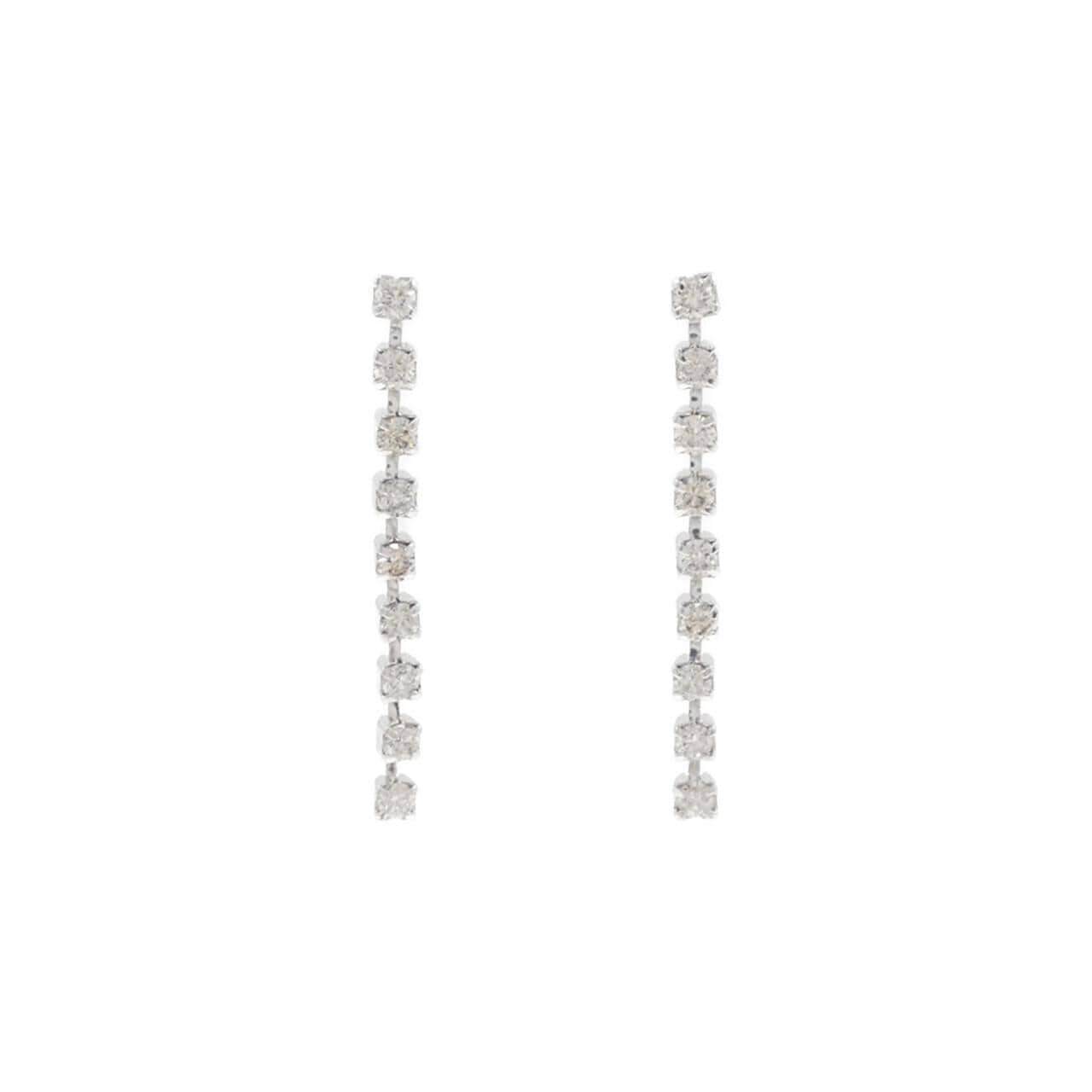 K18WG ダイヤモンド ピアス 0.50CT