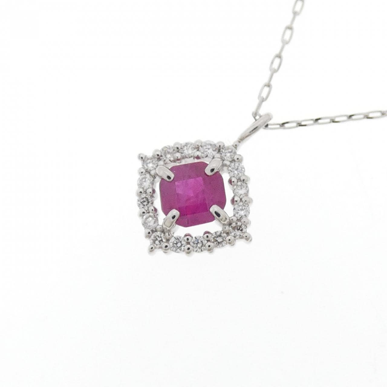 【新品】PT950/PT900 ルビー ネックレス 0.25CT
