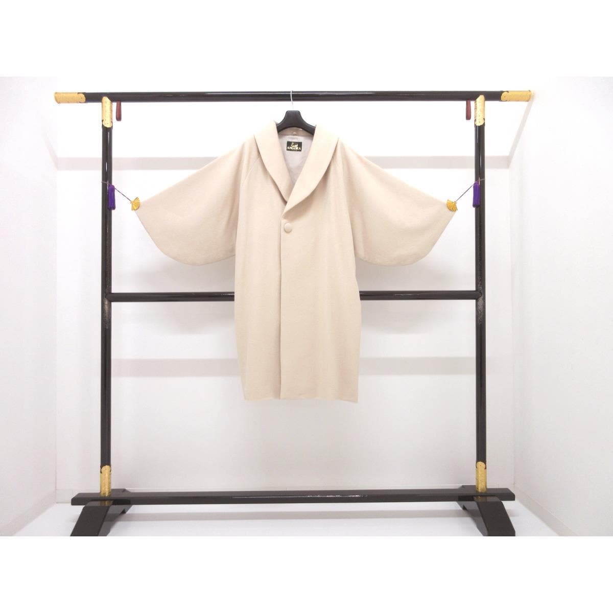 【新品】お洒落コート アンゴラ混ヘチマ衿コート