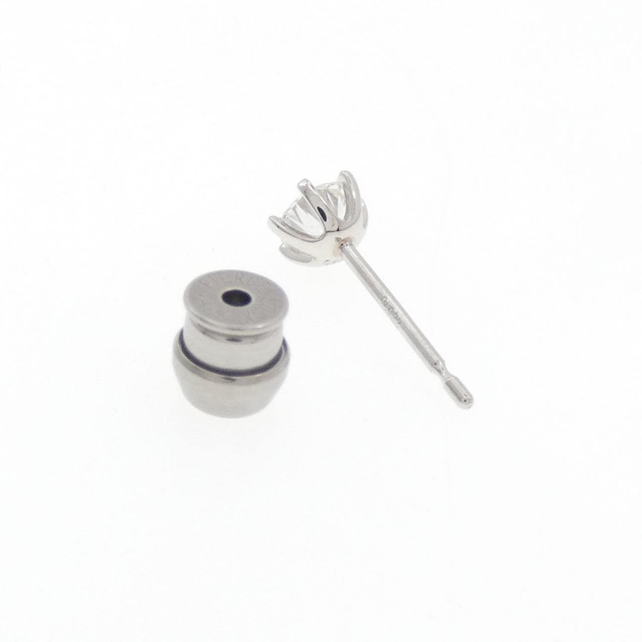 【リメイク】PT900/ST ダイヤモンド ピアス 0.257CT F SI1 VG 片耳