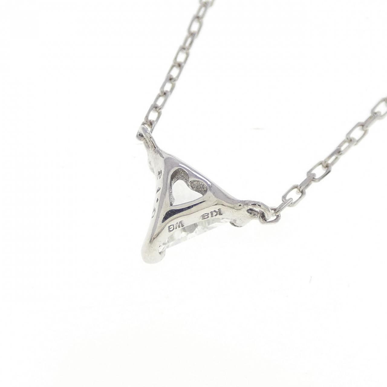 K18WG ダイヤモンド ネックレス 0.13CT